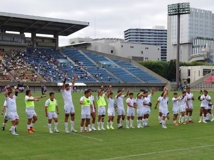 ラグビー戦応援